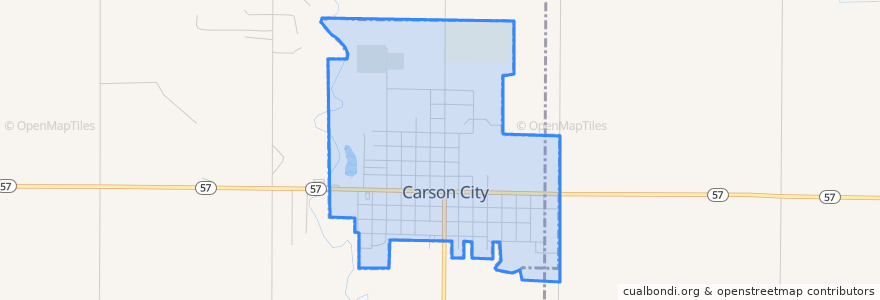 Mapa de ubicacion de Carson City.