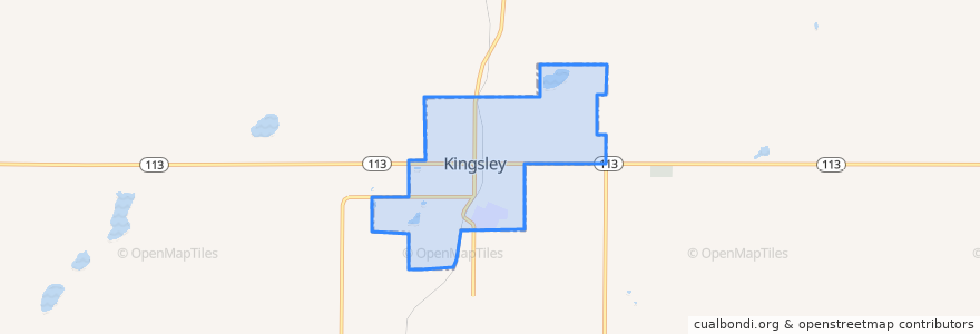 Mapa de ubicacion de Kingsley.