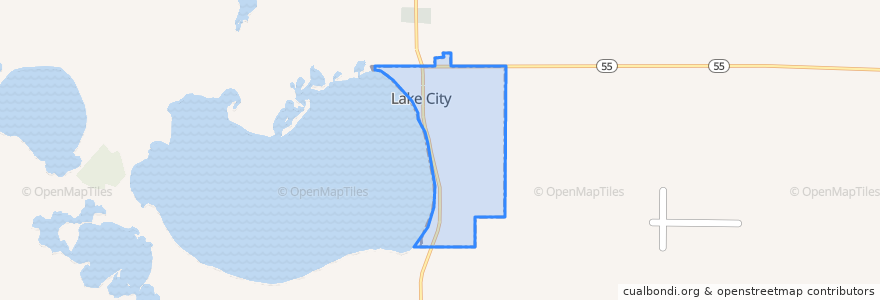 Mapa de ubicacion de Lake City.