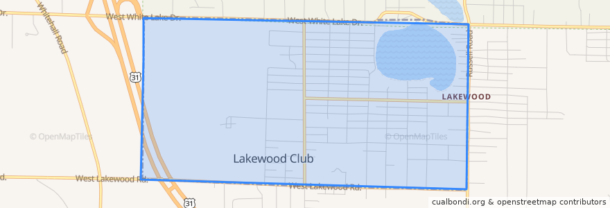 Mapa de ubicacion de Lakewood Club.