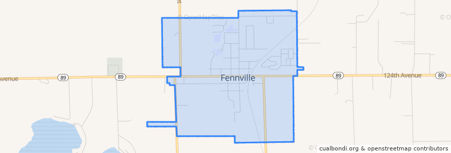 Mapa de ubicacion de Fennville.