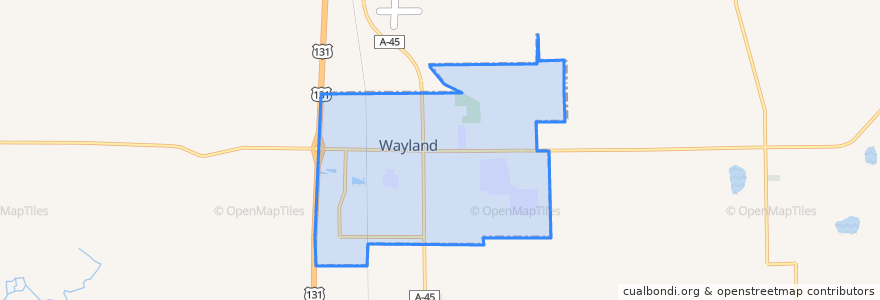 Mapa de ubicacion de Wayland.