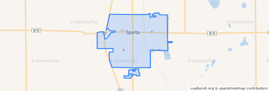 Mapa de ubicacion de Sparta.