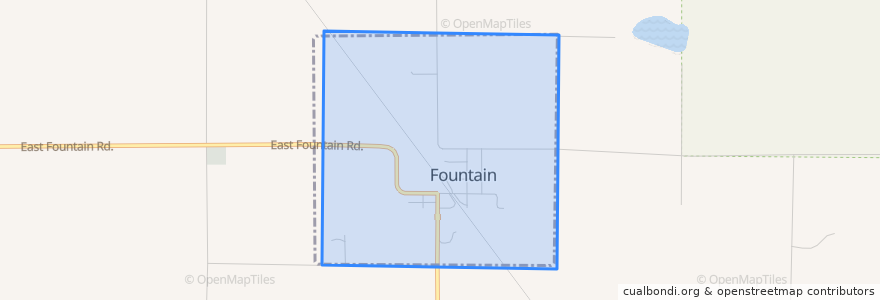 Mapa de ubicacion de Fountain.