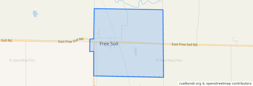 Mapa de ubicacion de Free Soil.