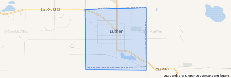 Mapa de ubicacion de Luther.