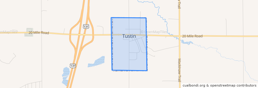 Mapa de ubicacion de Tustin.