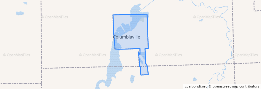 Mapa de ubicacion de Columbiaville.