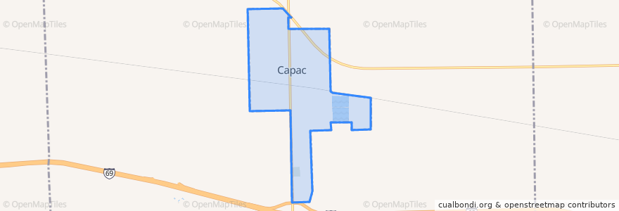 Mapa de ubicacion de Capac.