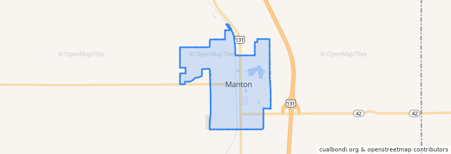 Mapa de ubicacion de Manton.