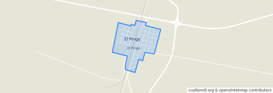 Mapa de ubicacion de El Pingo.