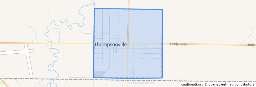 Mapa de ubicacion de Thompsonville.