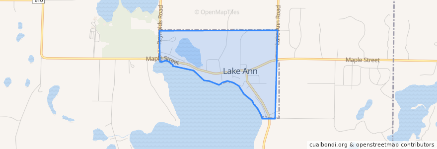 Mapa de ubicacion de Lake Ann.