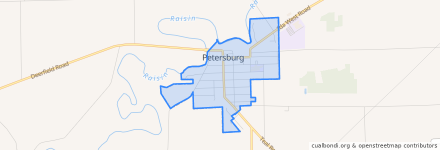 Mapa de ubicacion de Petersburg.