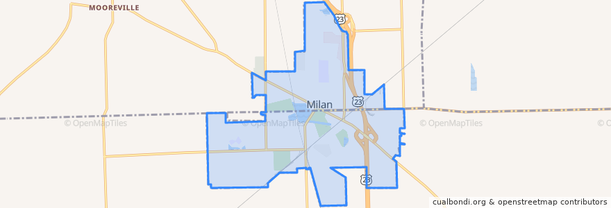 Mapa de ubicacion de Milan.