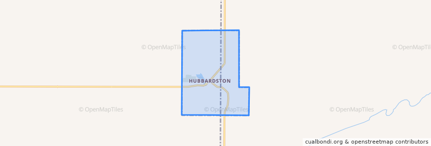 Mapa de ubicacion de Hubbardston.