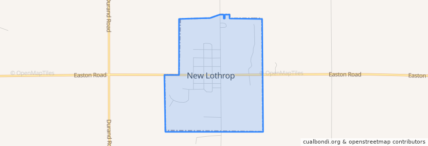 Mapa de ubicacion de New Lothrop.