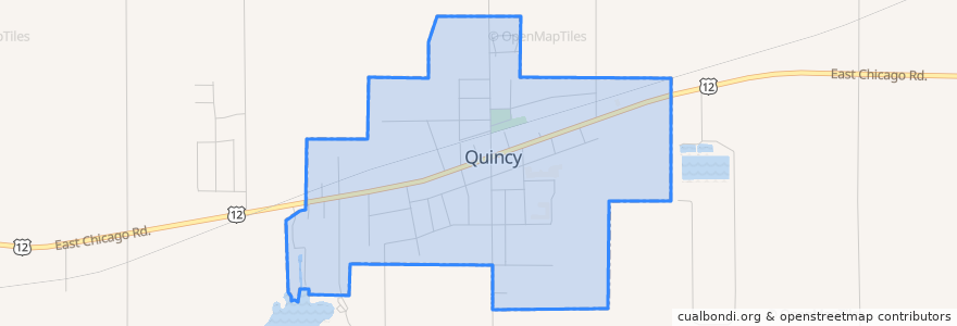 Mapa de ubicacion de Quincy.