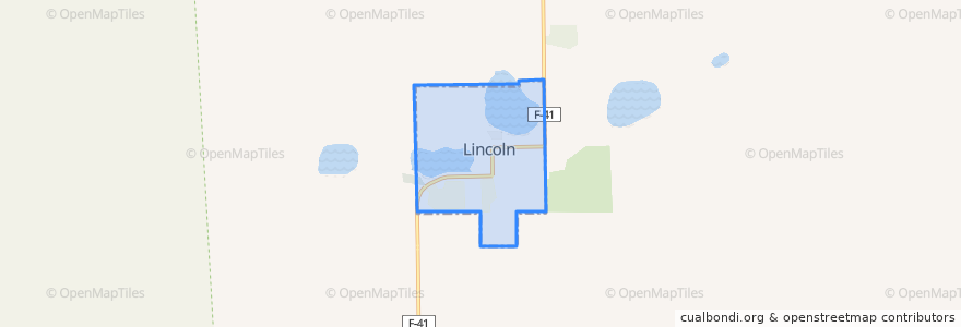 Mapa de ubicacion de Lincoln.