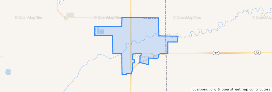 Mapa de ubicacion de Hillman.