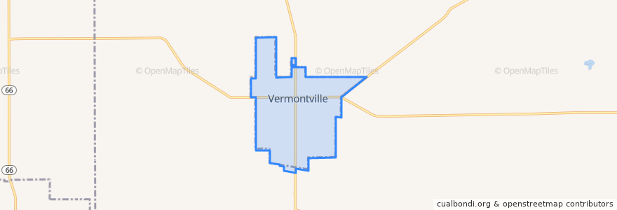 Mapa de ubicacion de Vermontville.