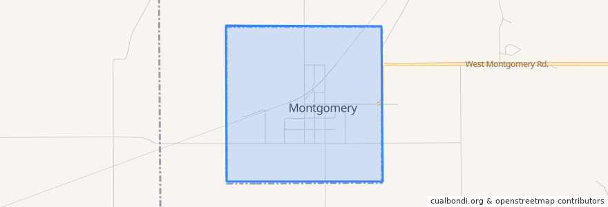 Mapa de ubicacion de Montgomery.