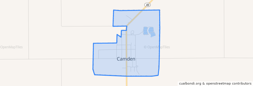 Mapa de ubicacion de Camden.