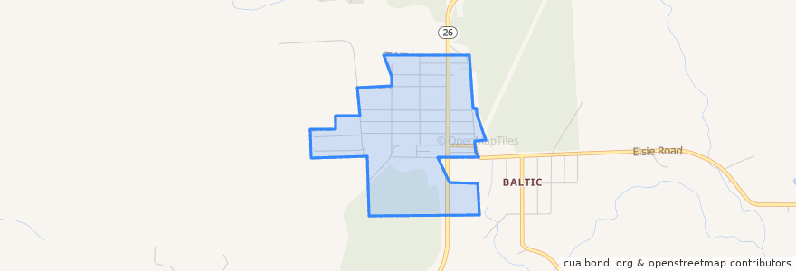 Mapa de ubicacion de South Range.