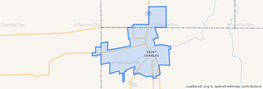 Mapa de ubicacion de Village of Saint Charles.