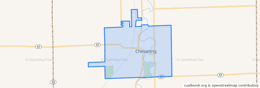 Mapa de ubicacion de Village of Chesaning.