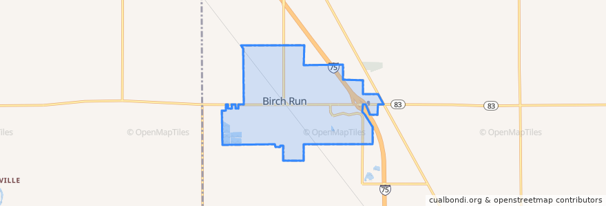 Mapa de ubicacion de Village of Birch Run.