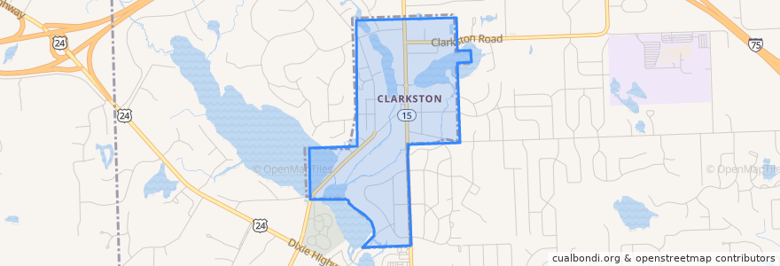 Mapa de ubicacion de Village of Clarkston.