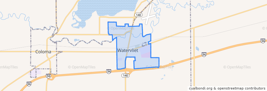 Mapa de ubicacion de Watervliet.