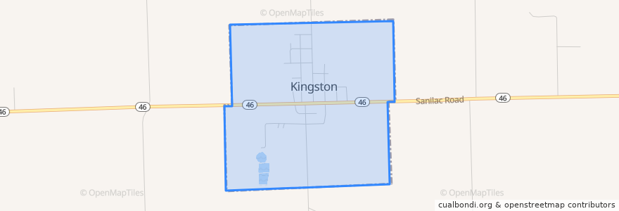 Mapa de ubicacion de Kingston.