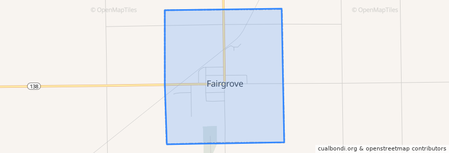 Mapa de ubicacion de Fairgrove.