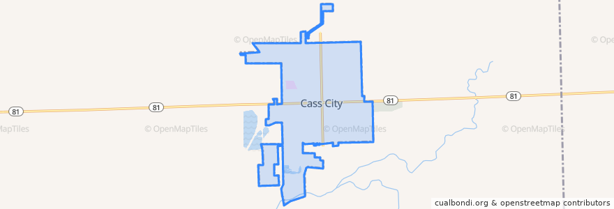 Mapa de ubicacion de Cass City.