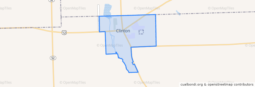 Mapa de ubicacion de Clinton.