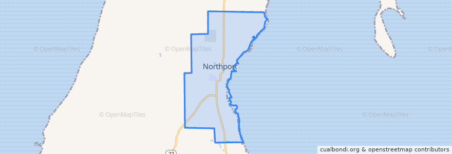 Mapa de ubicacion de Northport.