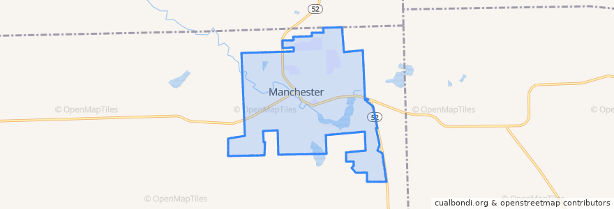 Mapa de ubicacion de Manchester.