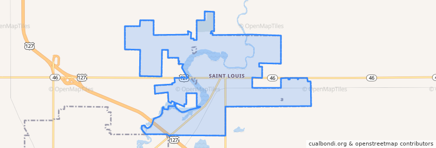 Mapa de ubicacion de Saint Louis.