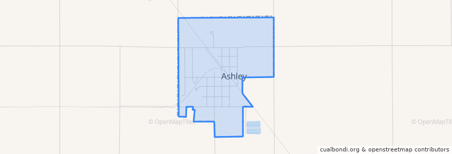 Mapa de ubicacion de Ashley.