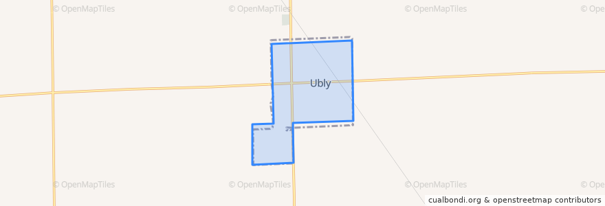 Mapa de ubicacion de Ubly.