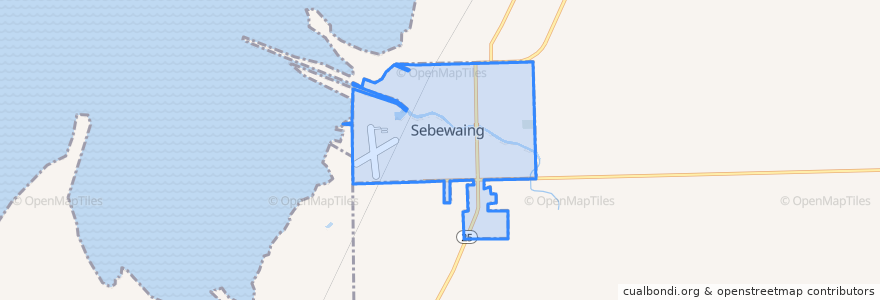 Mapa de ubicacion de Village of Sebewaing.