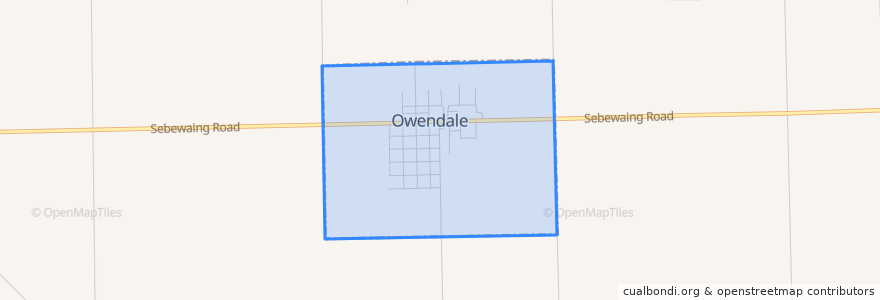 Mapa de ubicacion de Owendale.