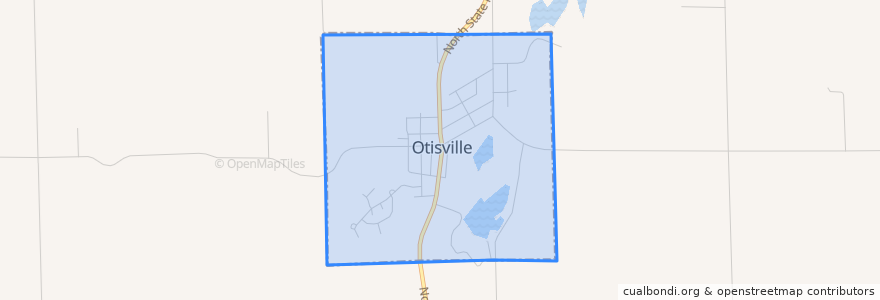 Mapa de ubicacion de Otisville.