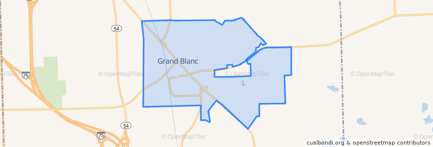 Mapa de ubicacion de Grand Blanc.