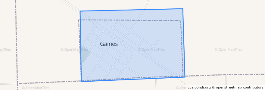 Mapa de ubicacion de Gaines.