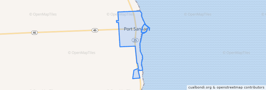 Mapa de ubicacion de Port Sanilac.