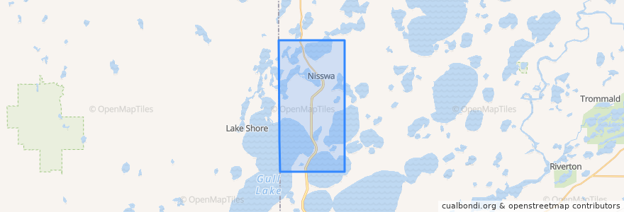 Mapa de ubicacion de Nisswa.