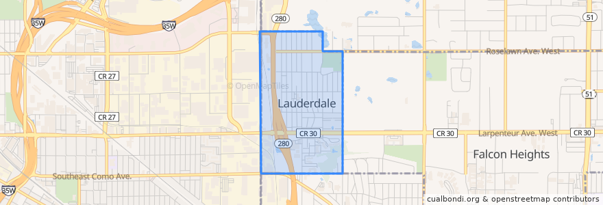 Mapa de ubicacion de Lauderdale.